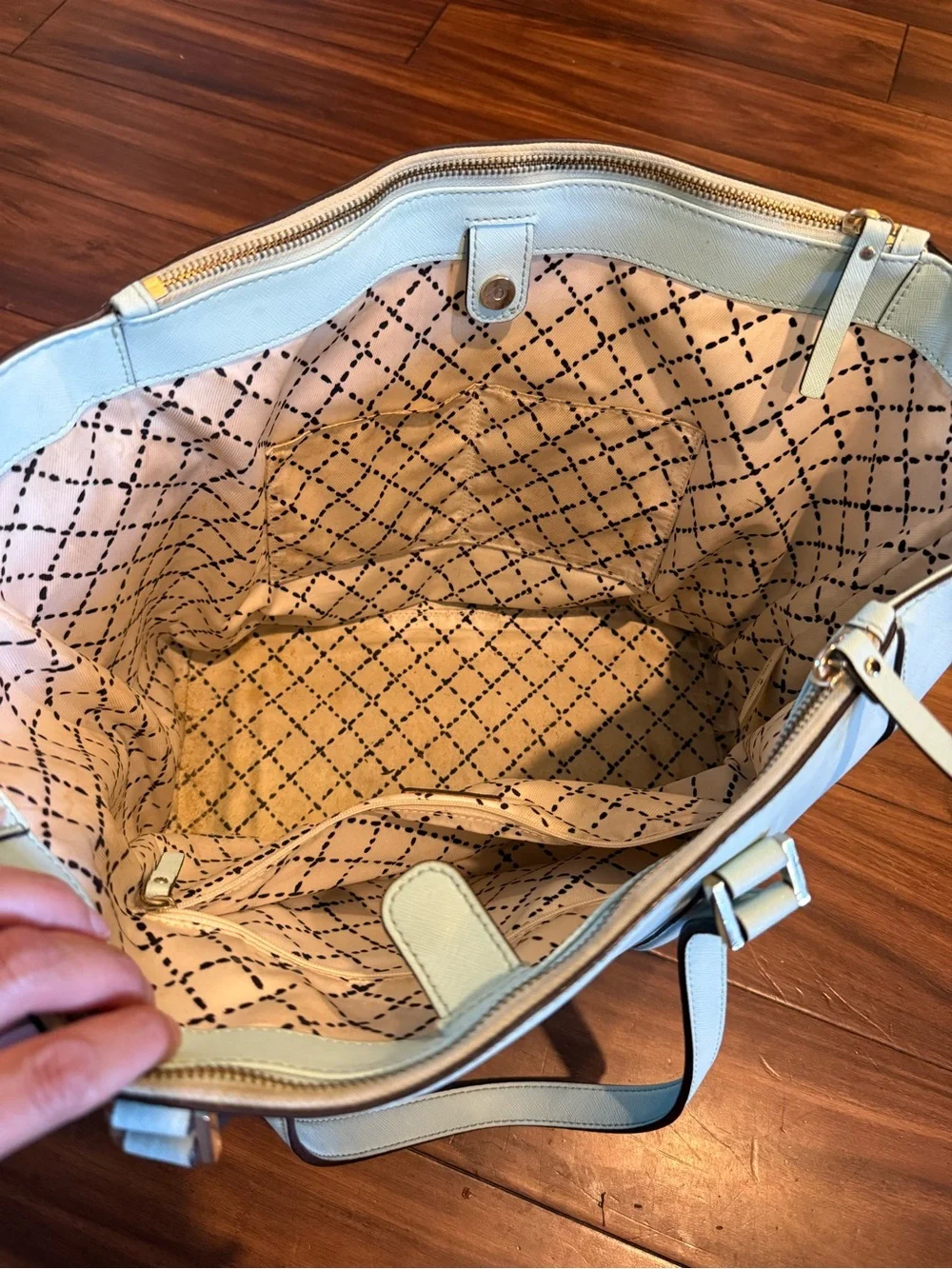 kate spade Light Blue Tote with Matching Zip Wallet